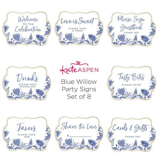 Kate Aspen® Blue Willow Décor Sign Kit